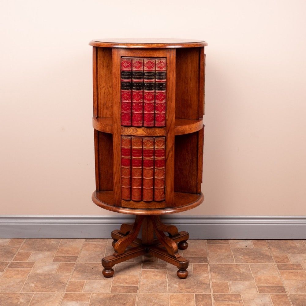 Circular Oak Revolving Bookcase photo furniture
