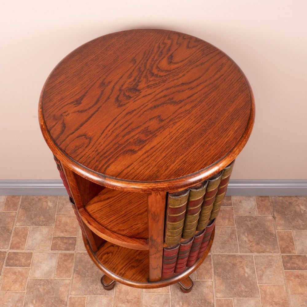 photo buy Circular Oak Revolving Bookcase