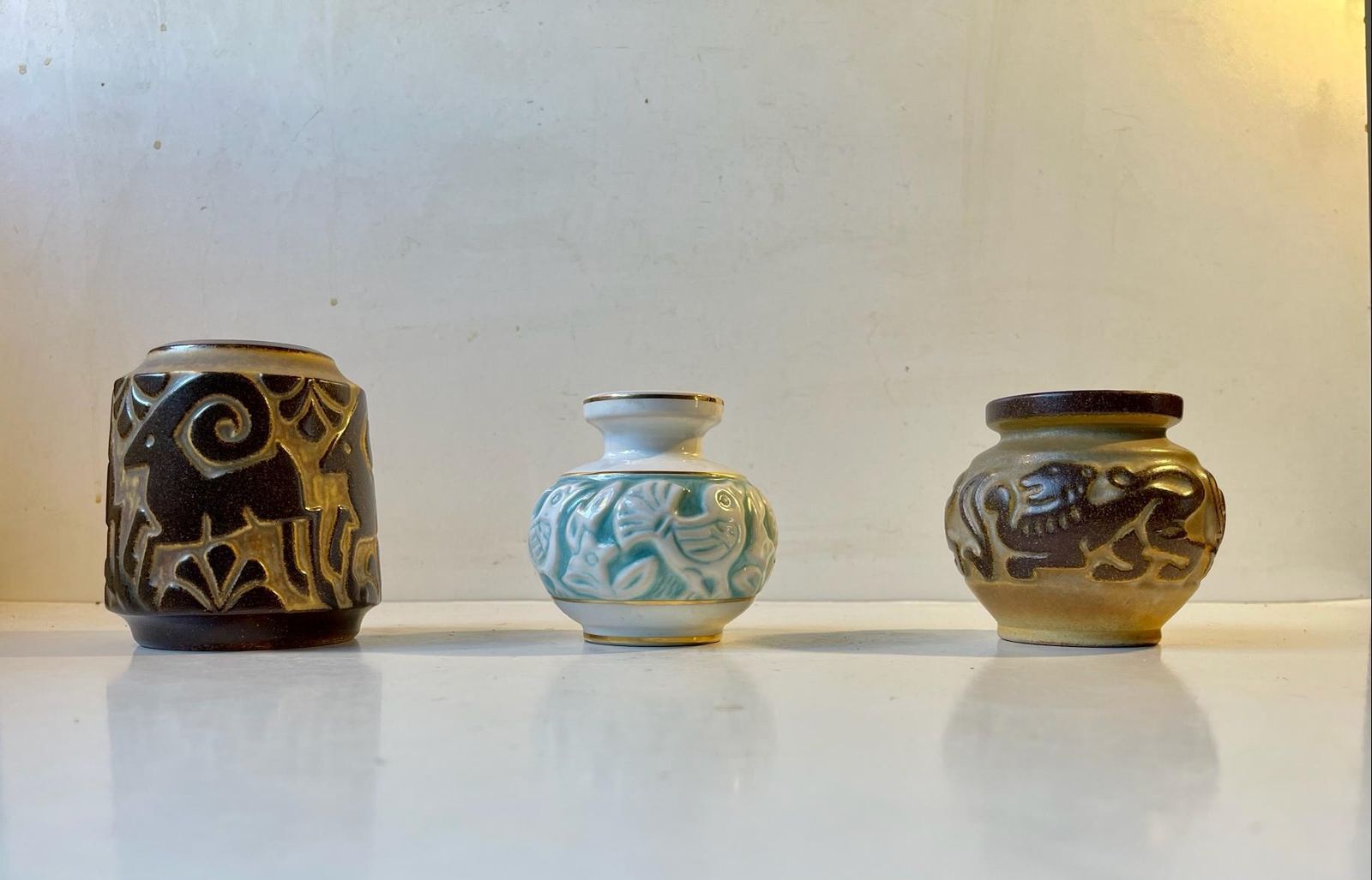 Group Of Danish Modern Animal Vases By Michael Andersen & Son, 1960s photo furniture