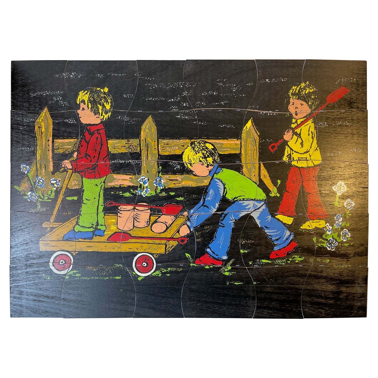Kay Bojesen Painted Wooden Puzzle, 1950s