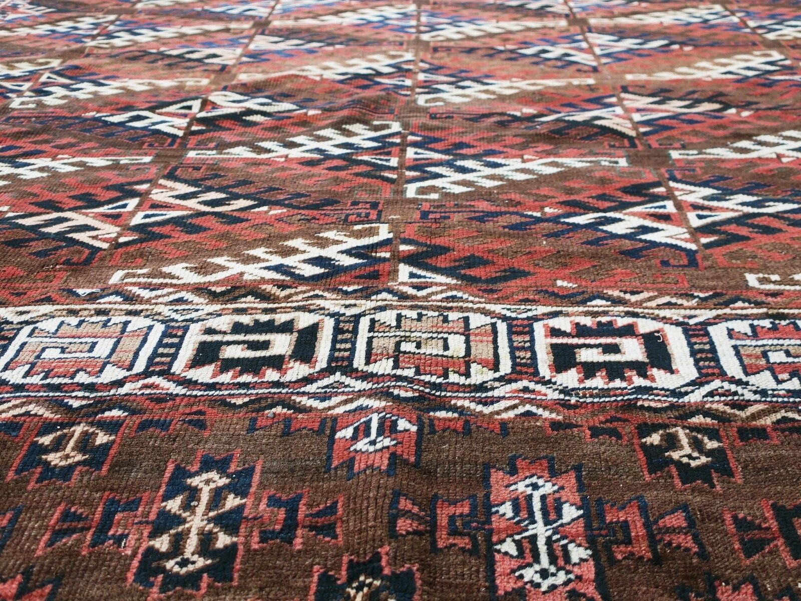 photo buy Fine Antique Yomud Tribal Main Carpet 1890 294x202cm