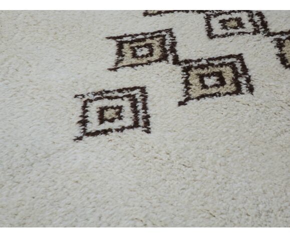 Beni Ourain Mid Century Moroccan Wool Hand Knotted Rug 295x197cm photo vinterior