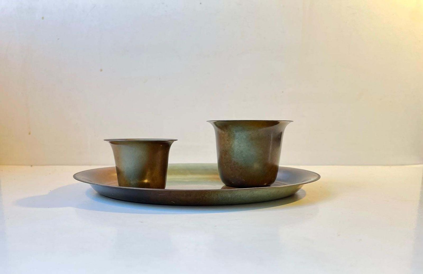 Art Deco Bronze Tray & Vessels By Bernhard Linder For Metalkonst, 1930s photo furniture