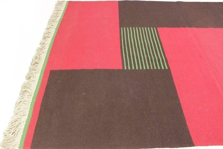 Czechoslovakian Geometric Modernist Carpet photo Textiles