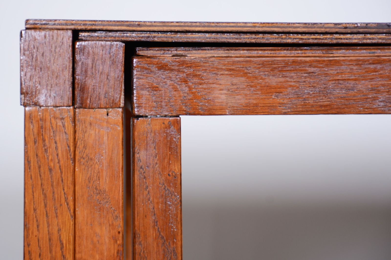 photo for sale Brown Jan Vanek Nest Tables Made In 1930s Czechia. Art Deco