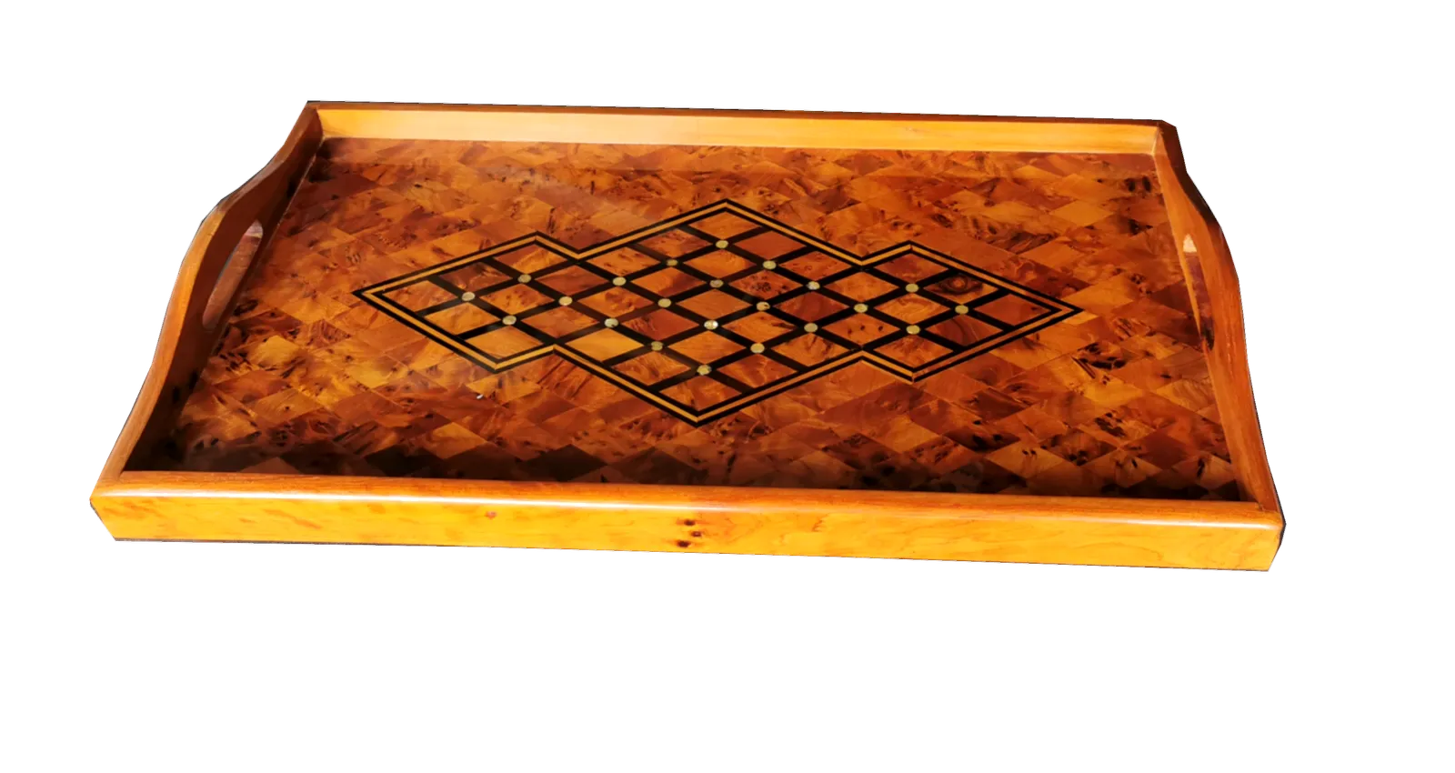 Luxurious Handmade Inlaid Tray. Mother Of Pearl photo 175.0