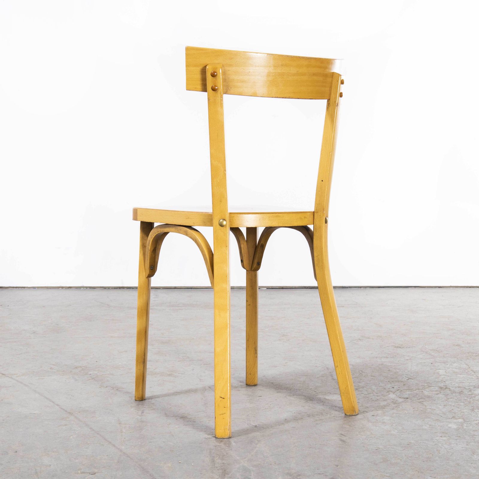 1950’s French Baumann Blonde Slim Back Bentwood Dining Chairs – Set Of Four photo vintage