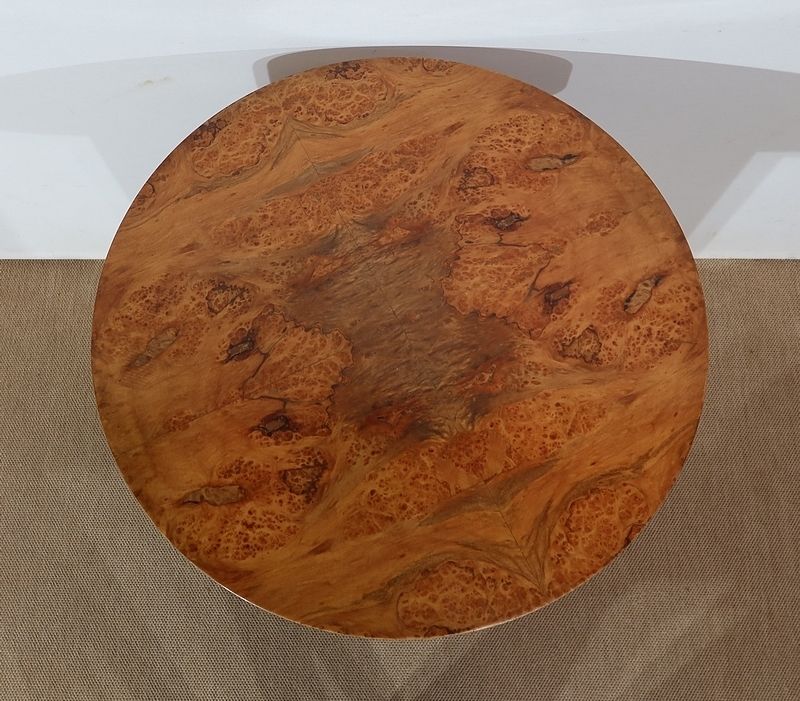 Pedestal Table In Thuya Burl, Art Deco, Early 20th Century photo for sale