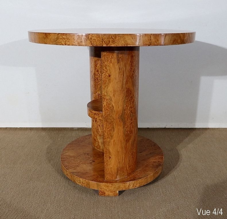 3697.7 Pedestal Table In Thuya Burl, Art Deco, Early 20th Century photo