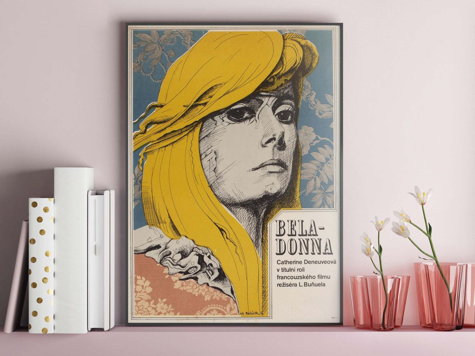 Belle De Jour 1970 Czech A3 Film Poster, Machalek photo furniture