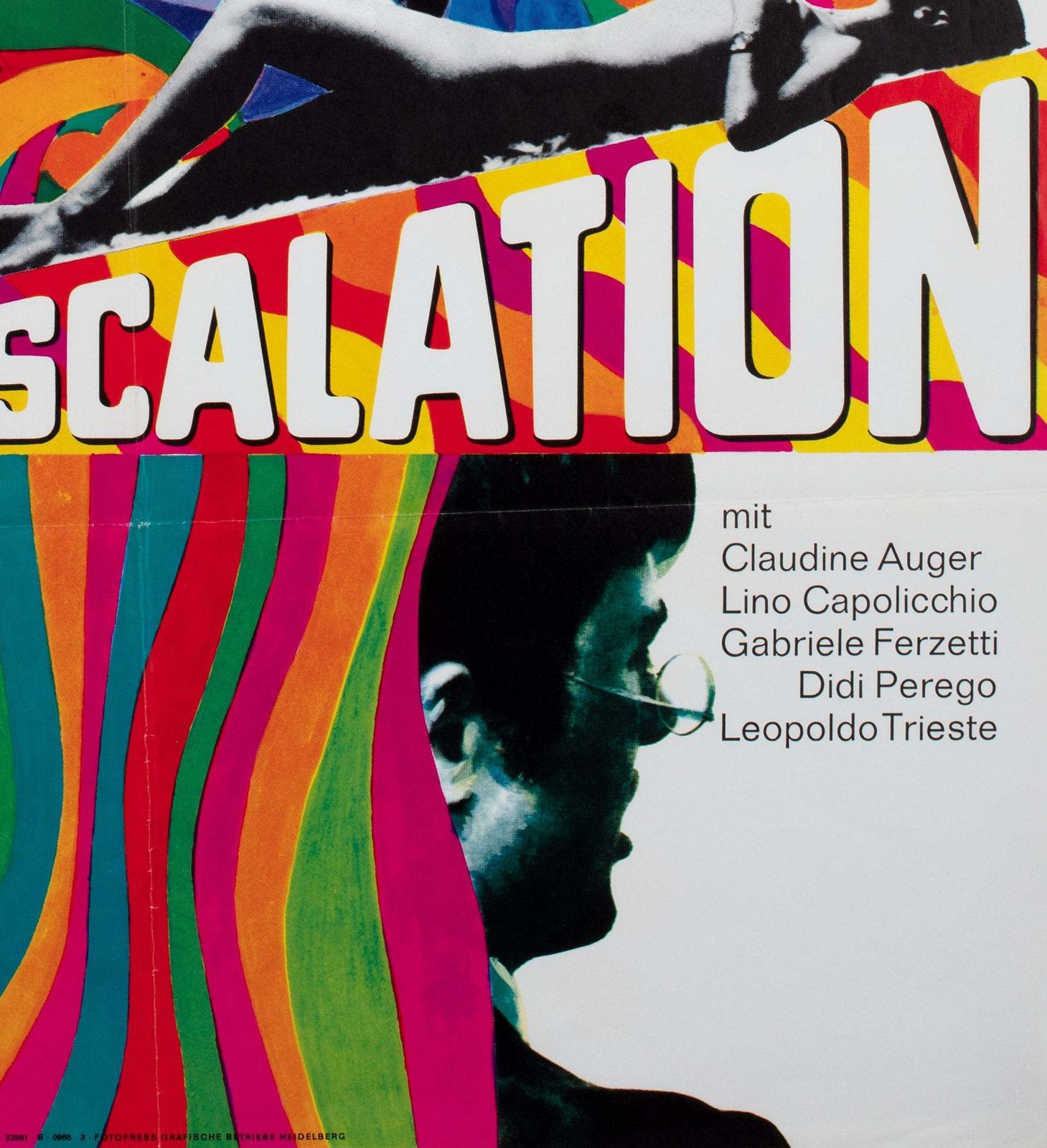 Escalation 1968 German A1 Film Poster photo vintage