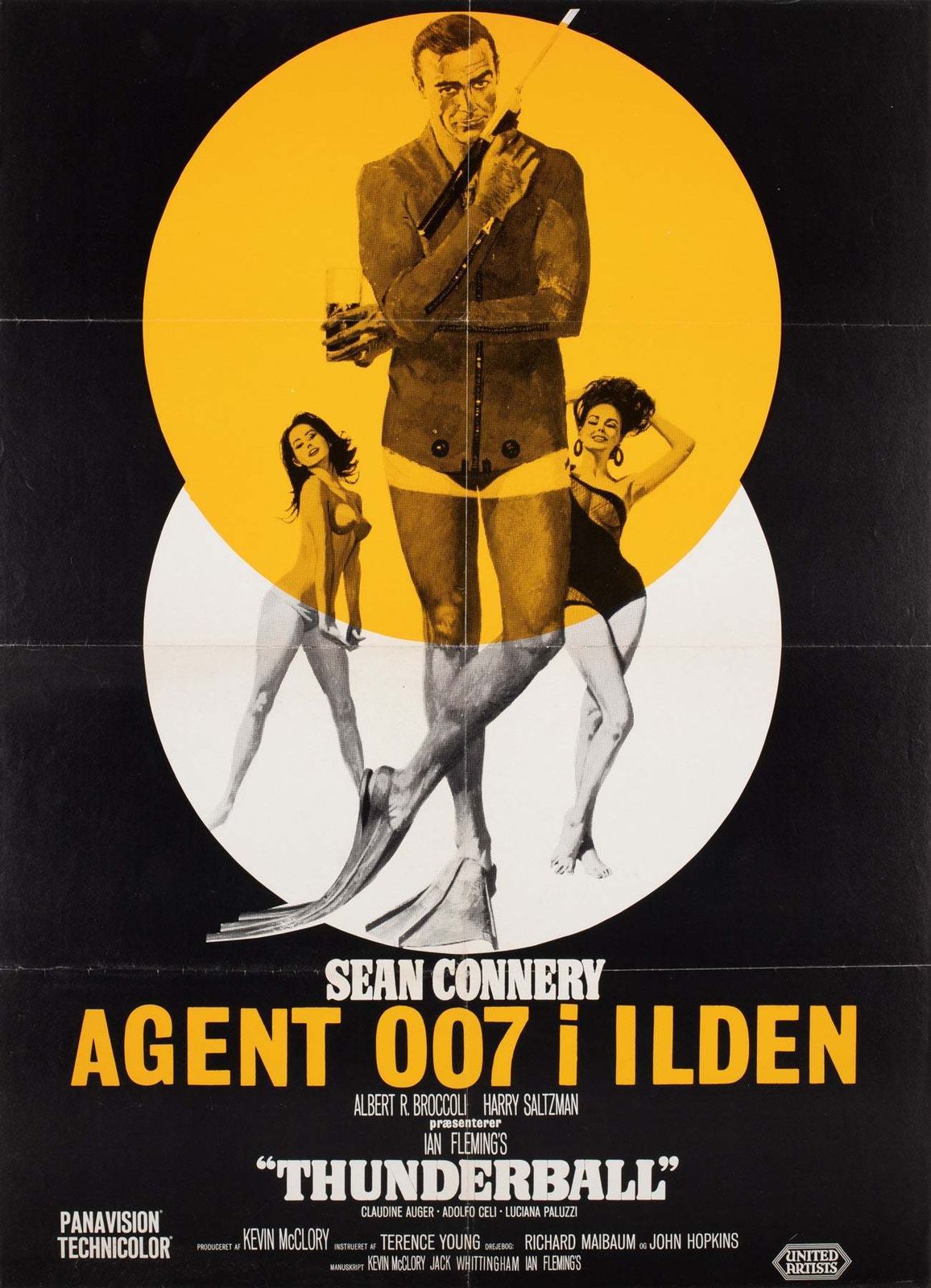 Thunderball R1972 Danish A1 Film Poster, Mcginnis