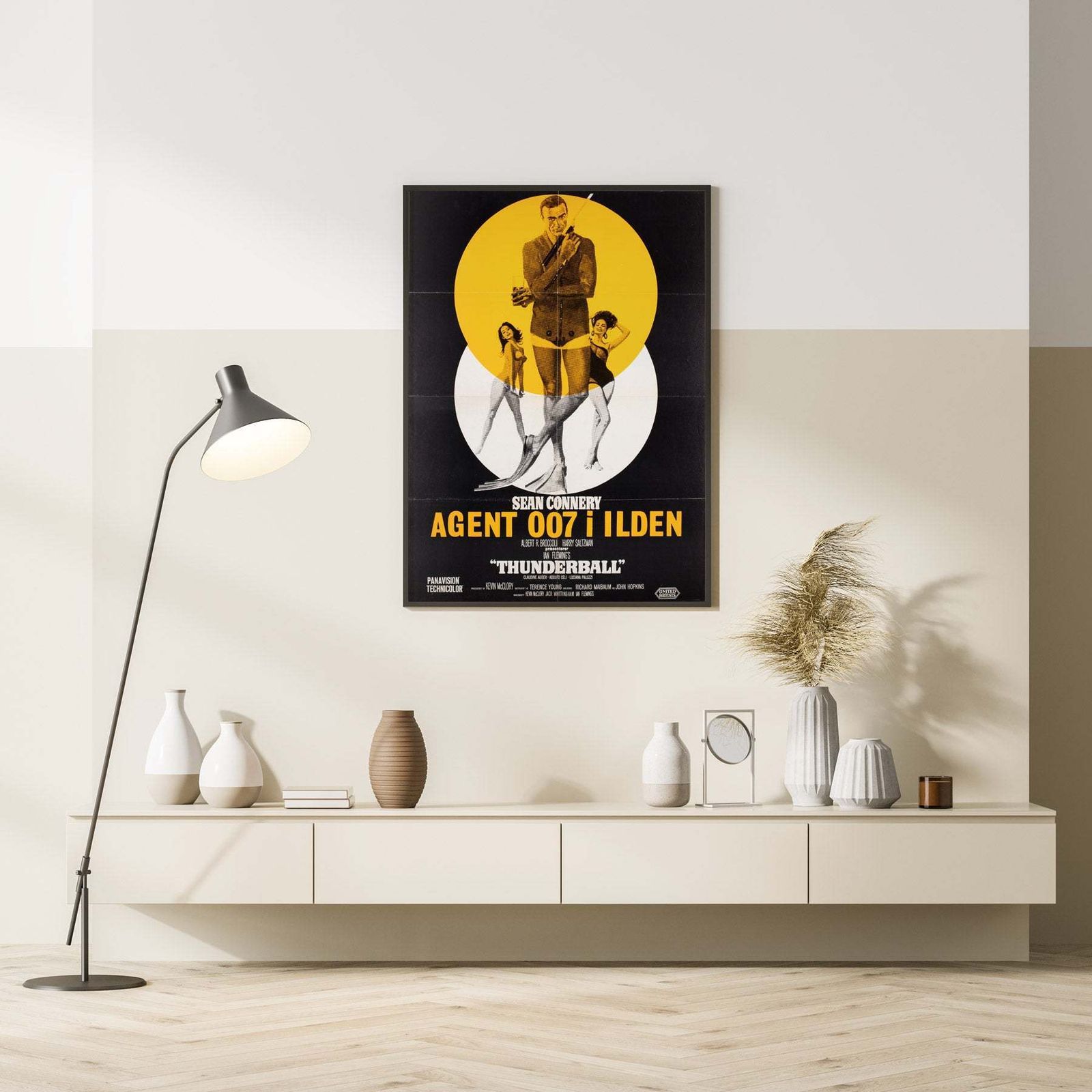 Thunderball R1972 Danish A1 Film Poster, Mcginnis photo furniture