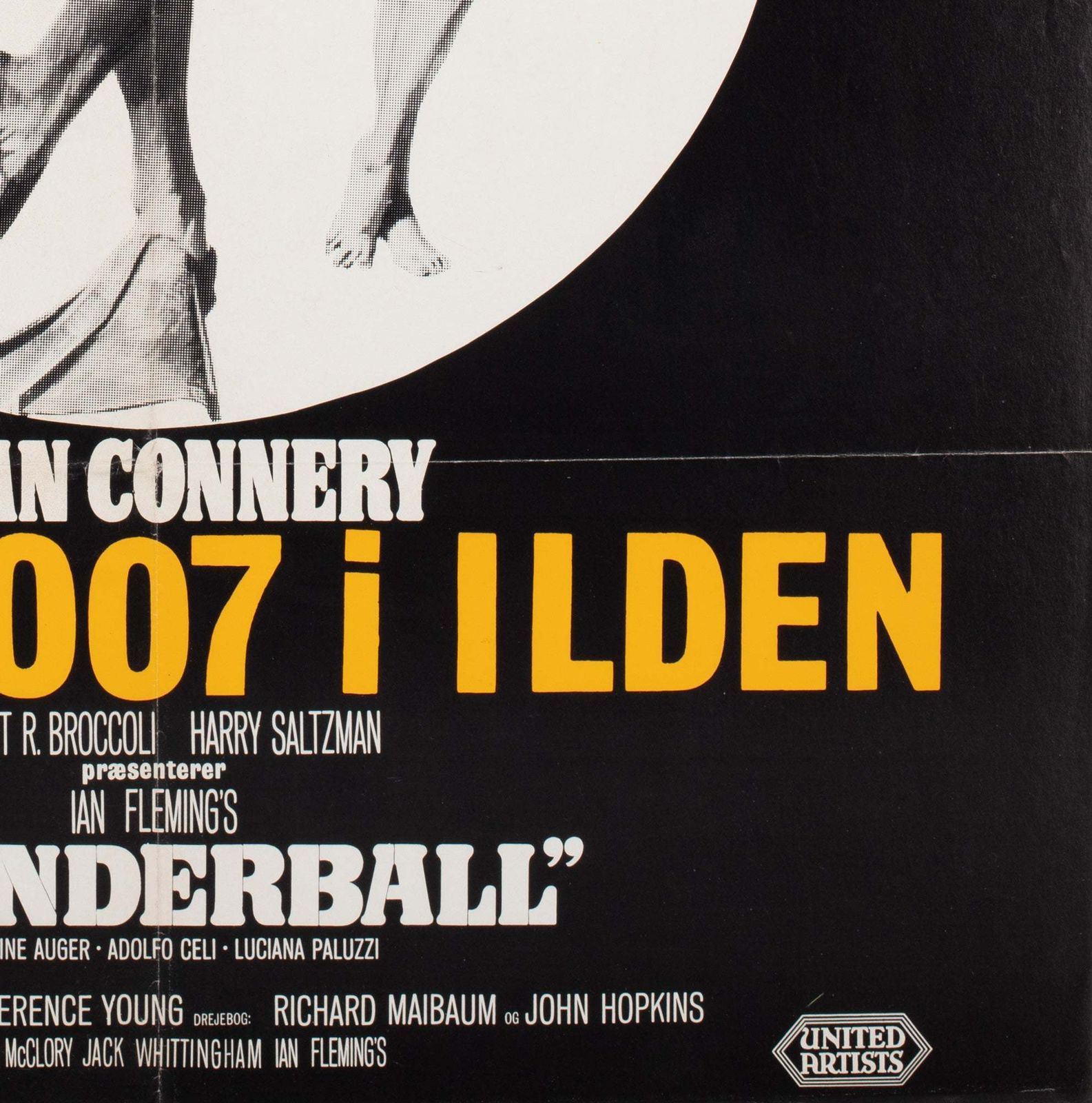 Thunderball R1972 Danish A1 Film Poster, Mcginnis photo vintage