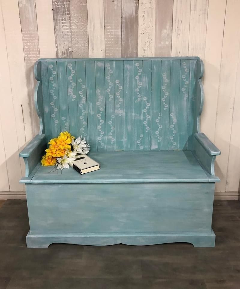 Hand Painted Pine Settle photo buy