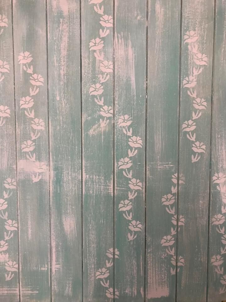 photo for sale Hand Painted Pine Settle