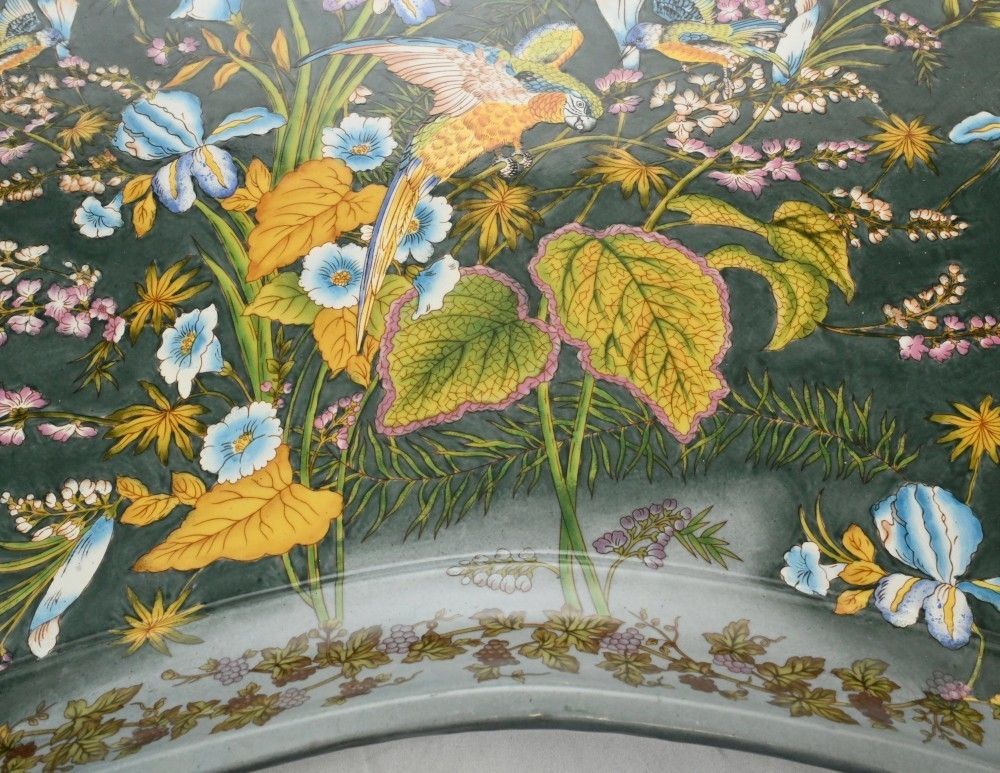Art Nouveau Porcelain Tray French Floral Platter photo Home Decor