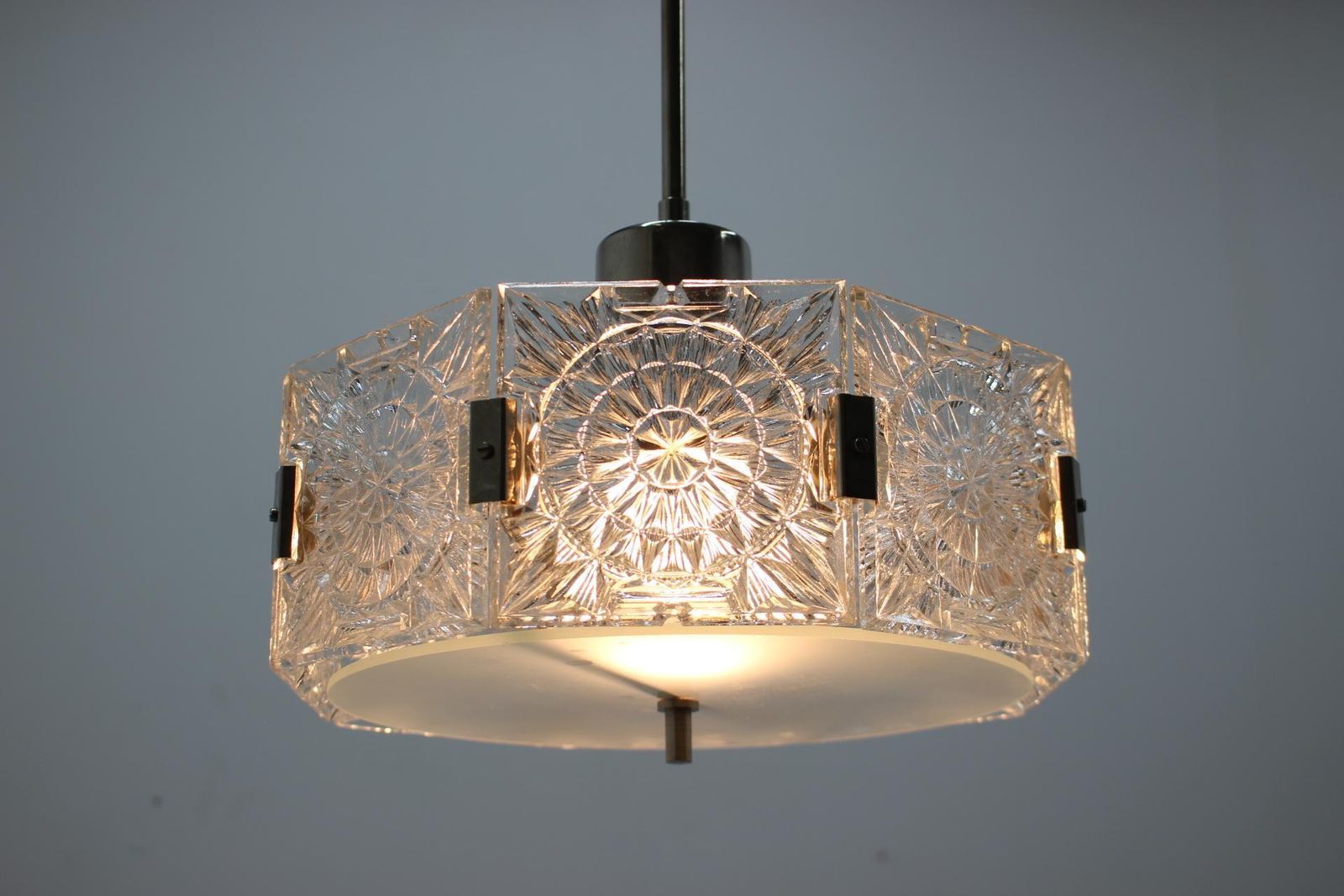 Design Mid Century Glass Pendant By Kamenicky Senov, 1970s   Up To Six Pieces ! photo for sale