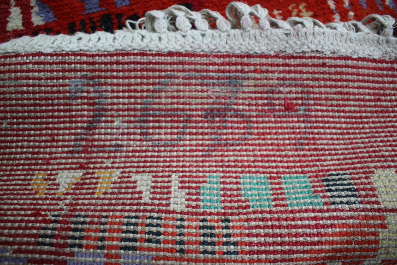 Rare Big Beautiful Abstract Design Wool Hand Made Carpet / Rug, 1950s photo buy