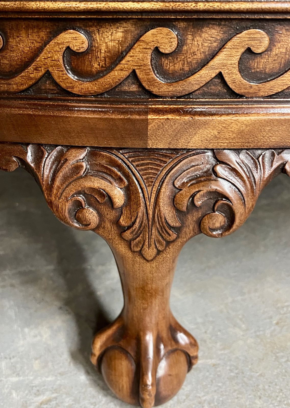 Chippendale Style Demi Lune Console Side Cabinet photo 1155.0