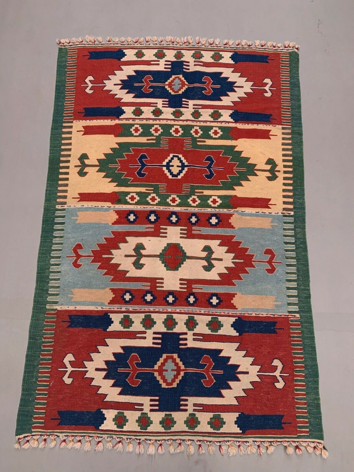 Turkish Ushak Kilim Rug 180x110 Cm Shabby Vintage Wool Decor Kelim Medium photo furniture