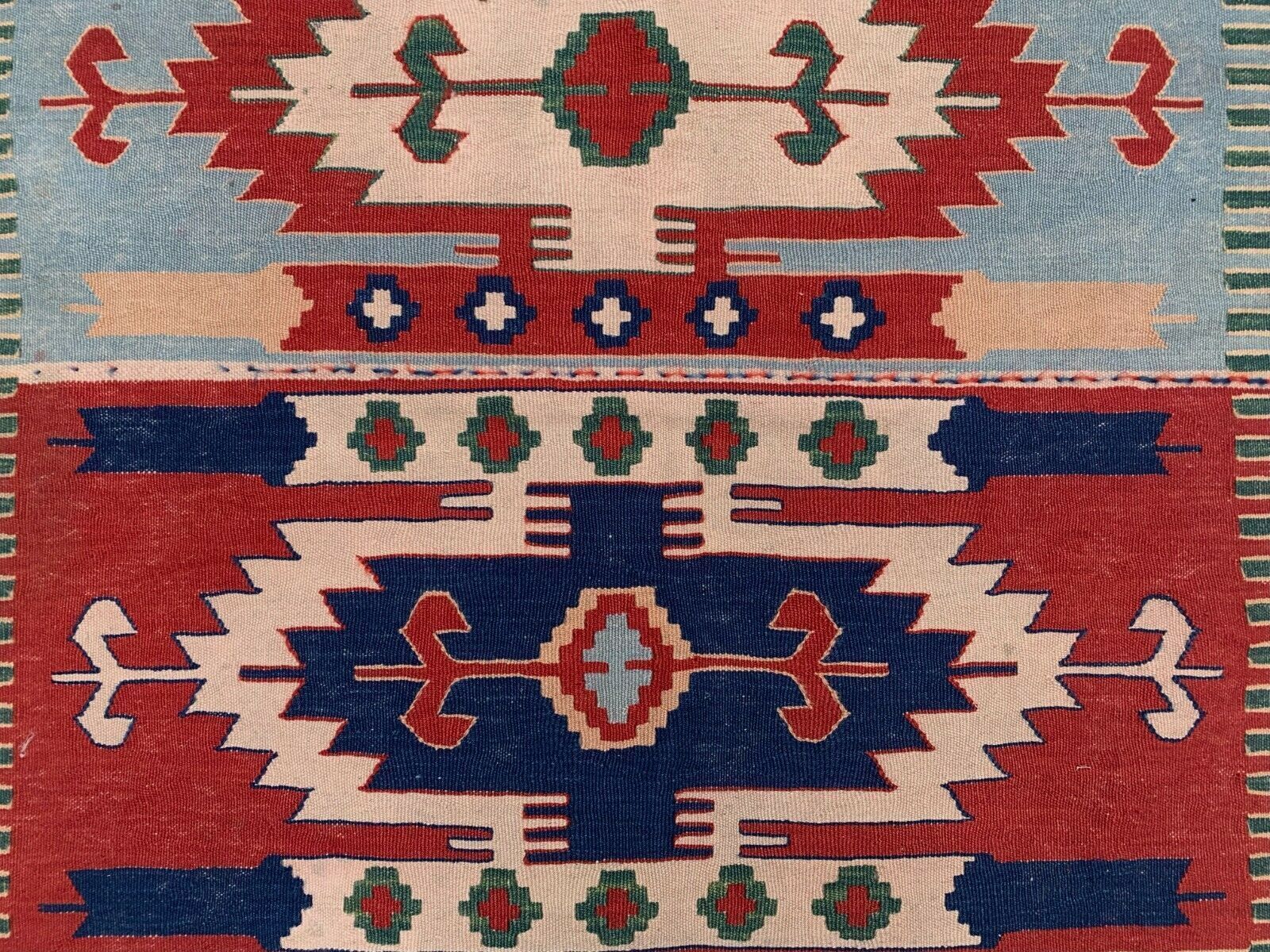 Turkish Ushak Kilim Rug 180x110 Cm Shabby Vintage Wool Decor Kelim Medium photo vinterior