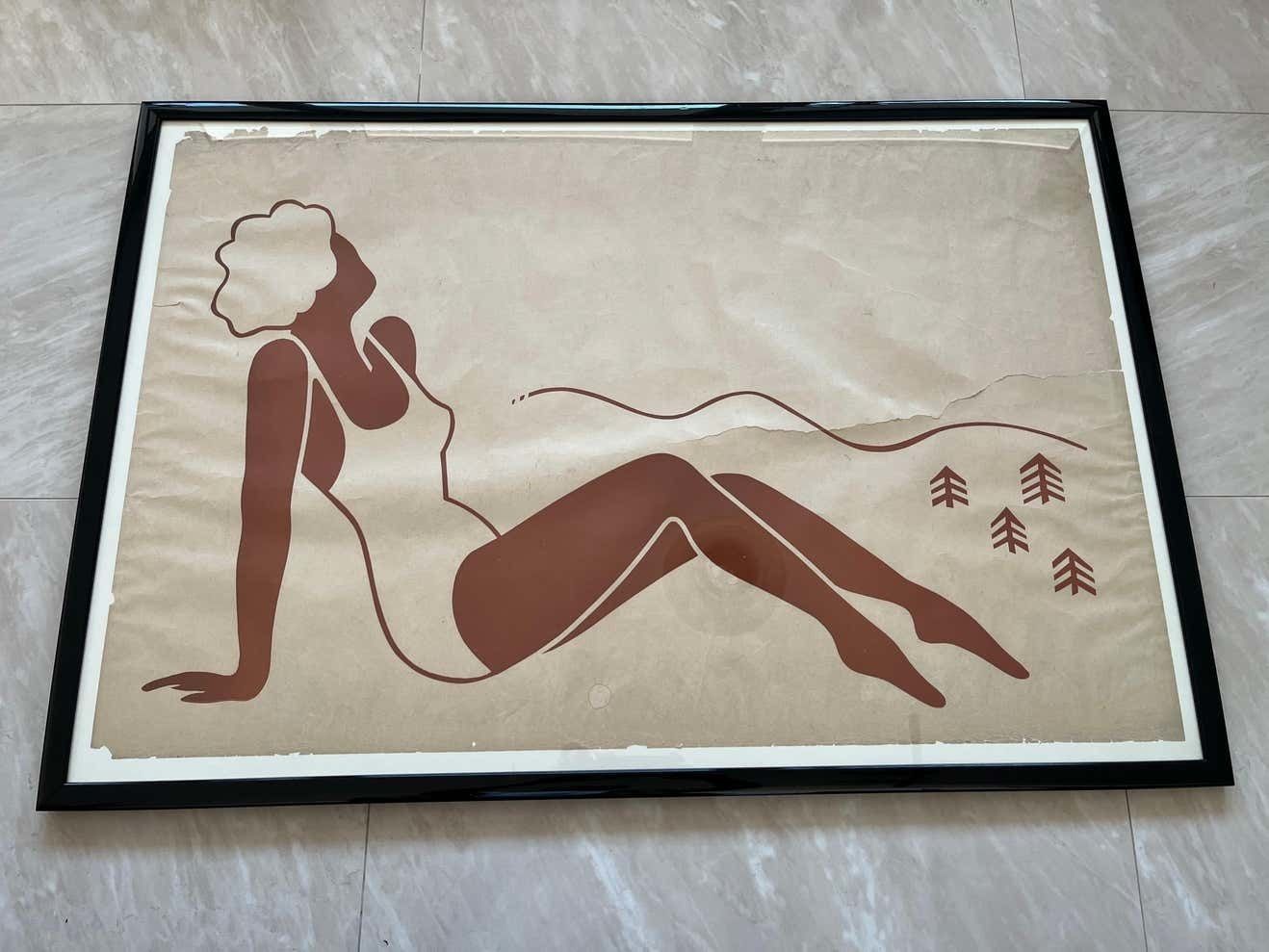 Oud Art Deco Reclameposter / Zonnecreme 1930 photo 854.0