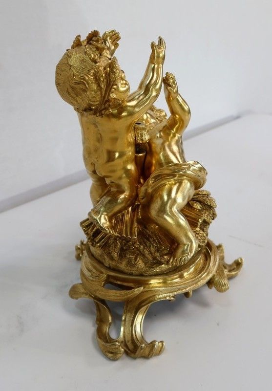 Group In Gilt Bronze, In The Style Of Louis XV, Napoleon III Period   Circa 1850 photo furniture