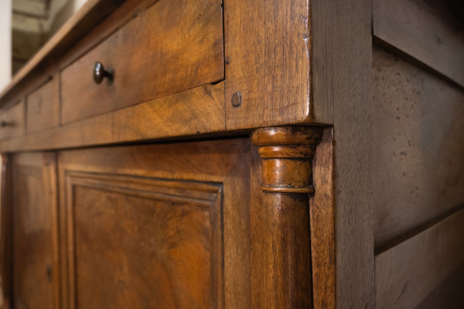 Furniture A Superb 18th Century French Empire Walnut Dresser photo