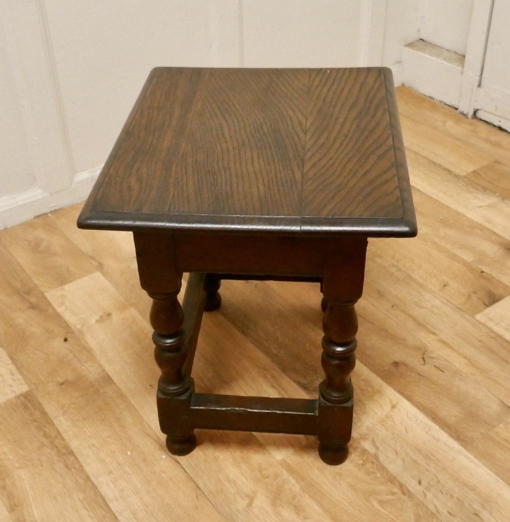 19th Century Oak Joint Stool, Antique photo 414.0
