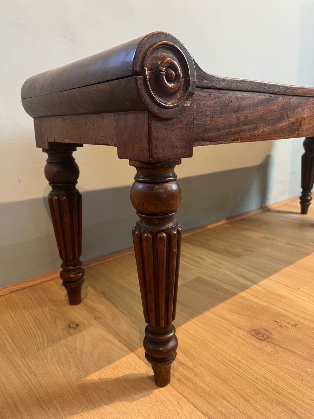 Regency Large Mahogany Hall Bench, In The Manner Of Tatham And Marsh photo Furniture