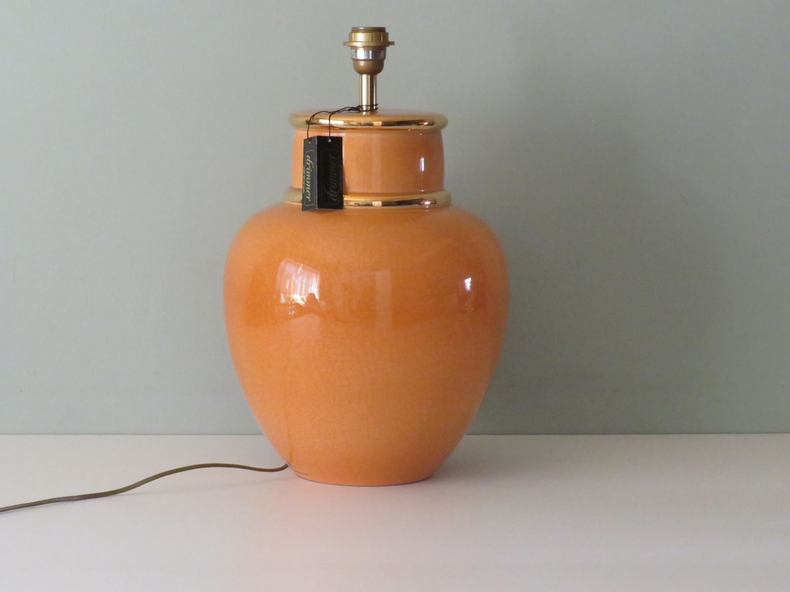 Large Mid Century Louis Drimmer Ceramic Table Lamp, France 1970 photo buy