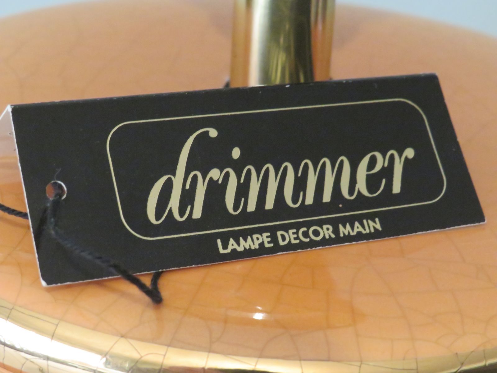 Large Mid Century Louis Drimmer Ceramic Table Lamp, France 1970 photo Lighting