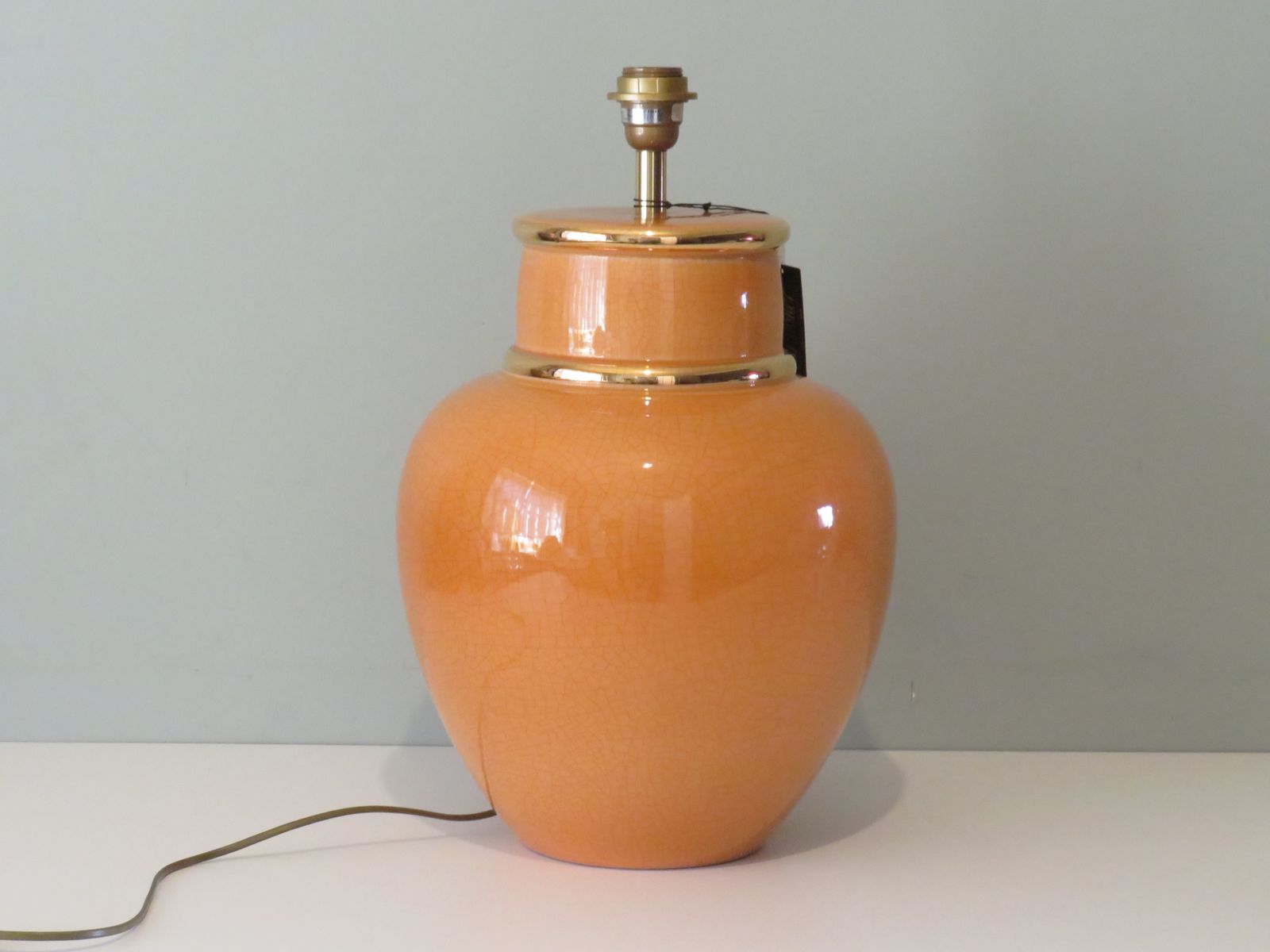 Large Mid Century Louis Drimmer Ceramic Table Lamp, France 1970 photo vinterior