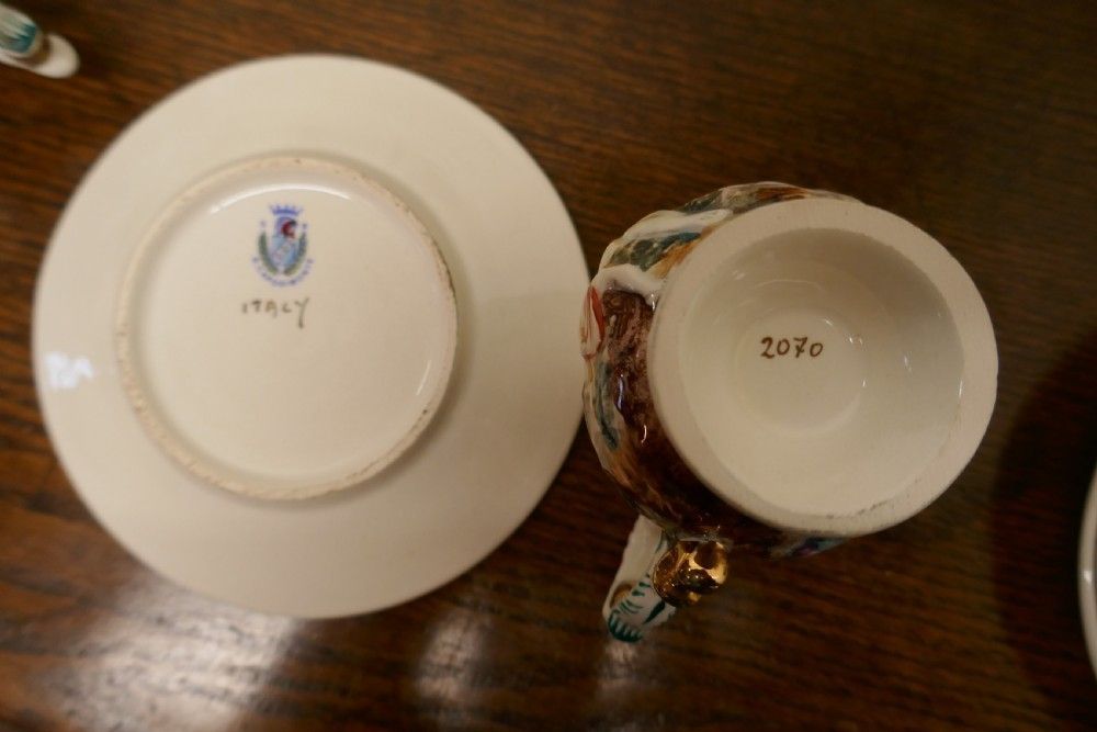 photo for sale Charming 20th Century Capodimonte Coffee Set