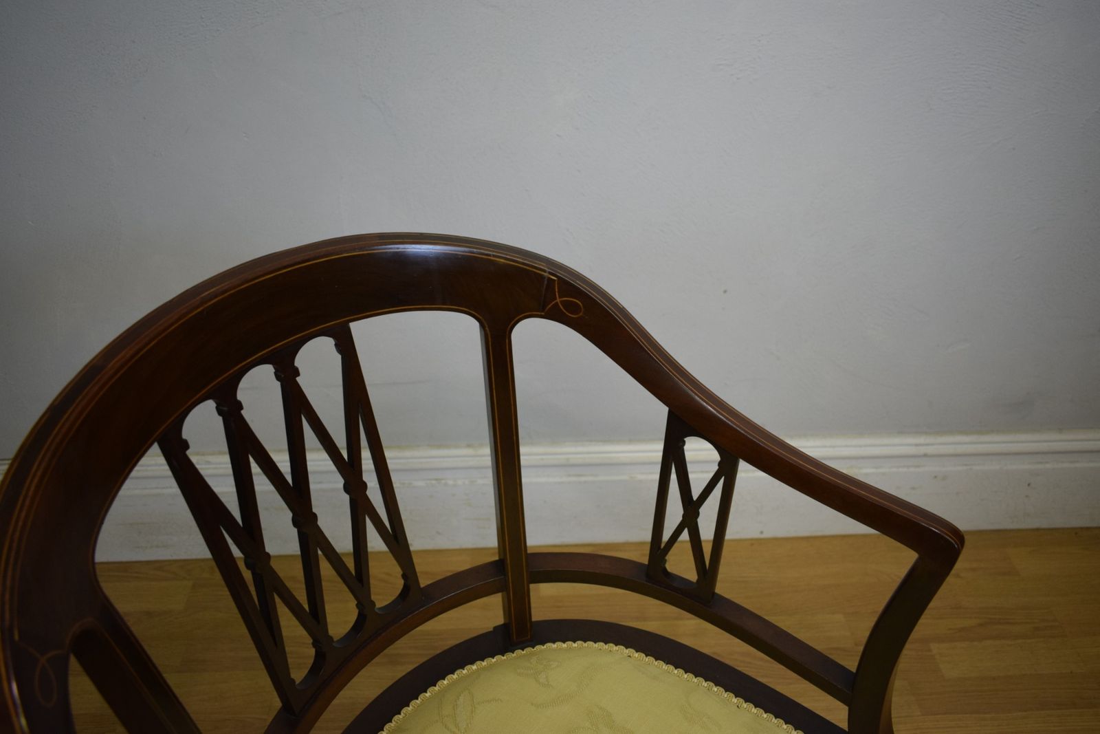 Edwardian Inlaid Tub Chair, 1900s photo vintage