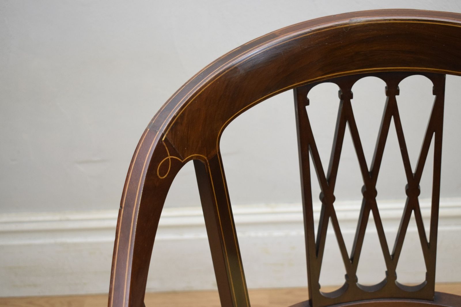 545.0 Edwardian Inlaid Tub Chair, 1900s photo