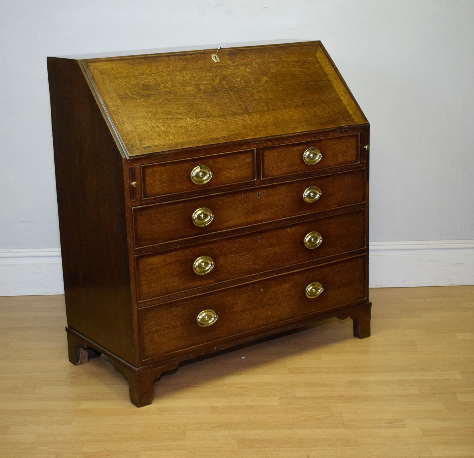 Georgian Period Oak Bureau, 1700s photo for sale