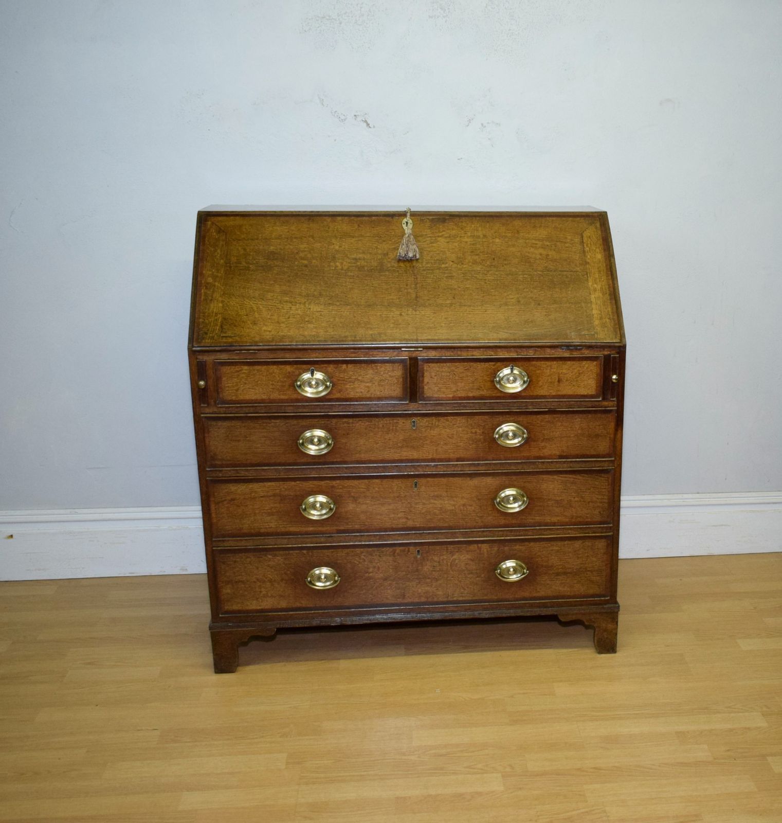 Georgian Period Oak Bureau, 1700s photo Furniture