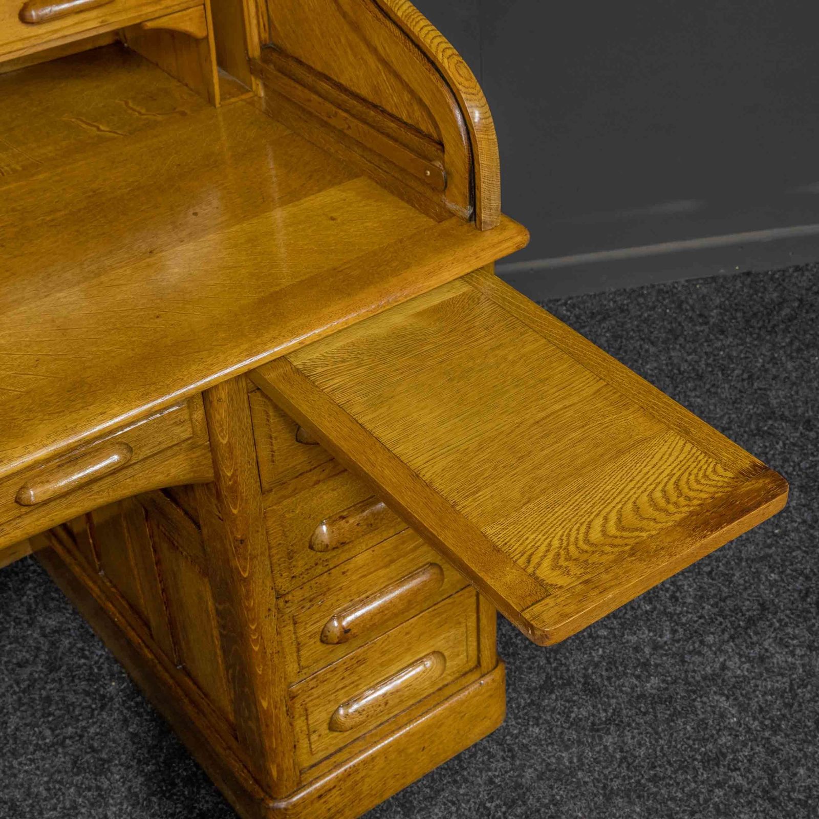 Edwardian Oak Roll Top Desk photo buy