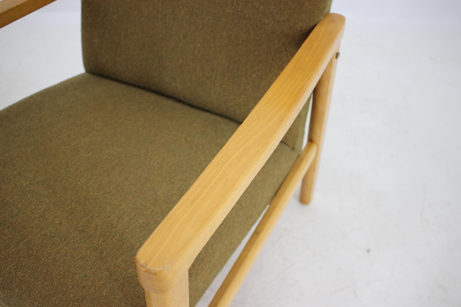 1960s Pair Of Beech Armchairs Czechoslovakia photo buy