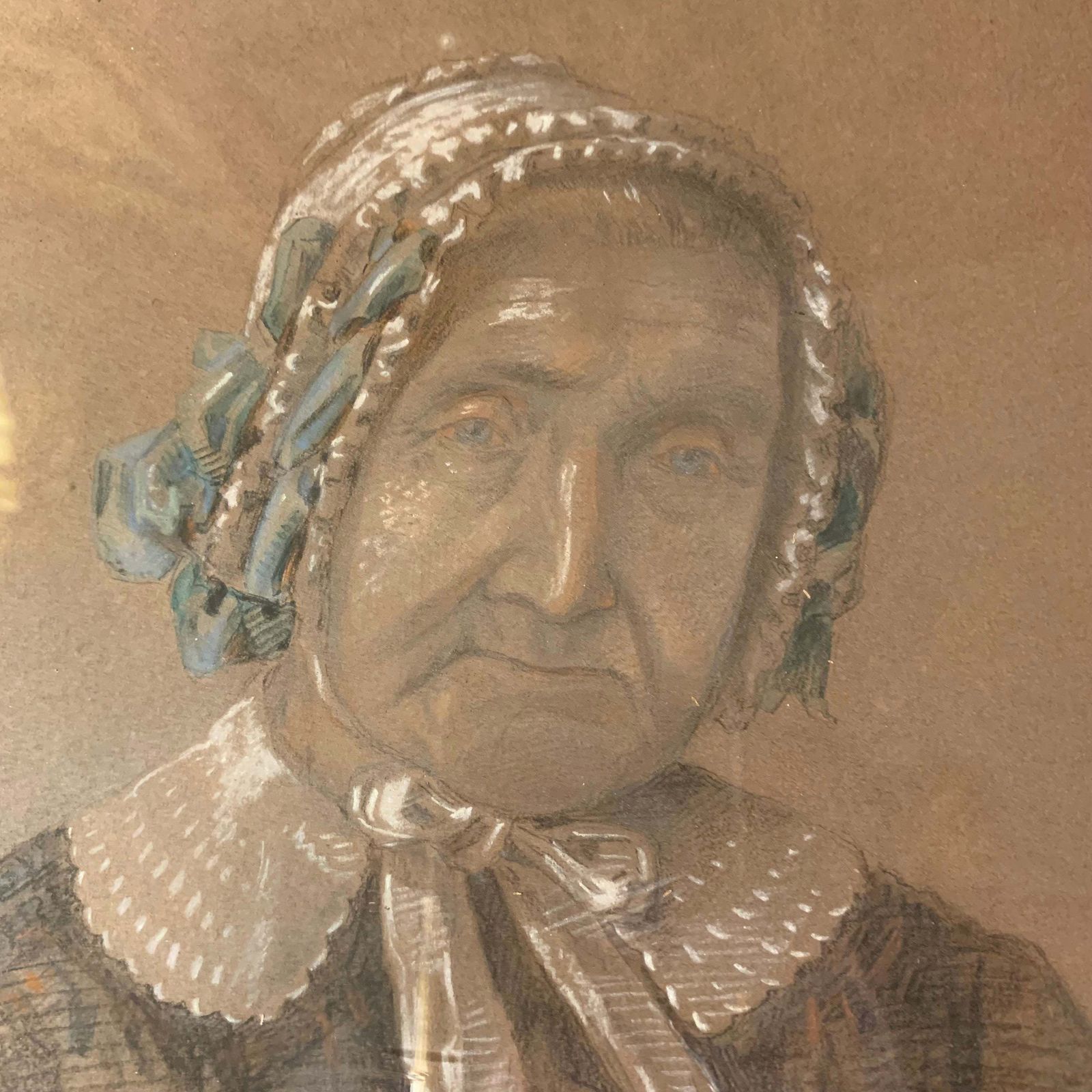 Portrait Of Lady, 1800s, Antique photo furniture