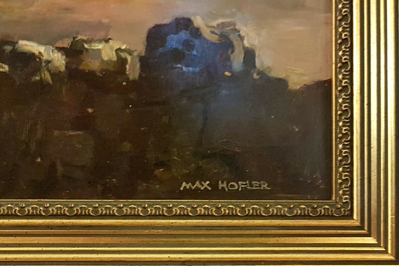 Oil On Board Signed Max Hofler. Rocky Landscape, Possibly Middleton Quarry. photo for sale