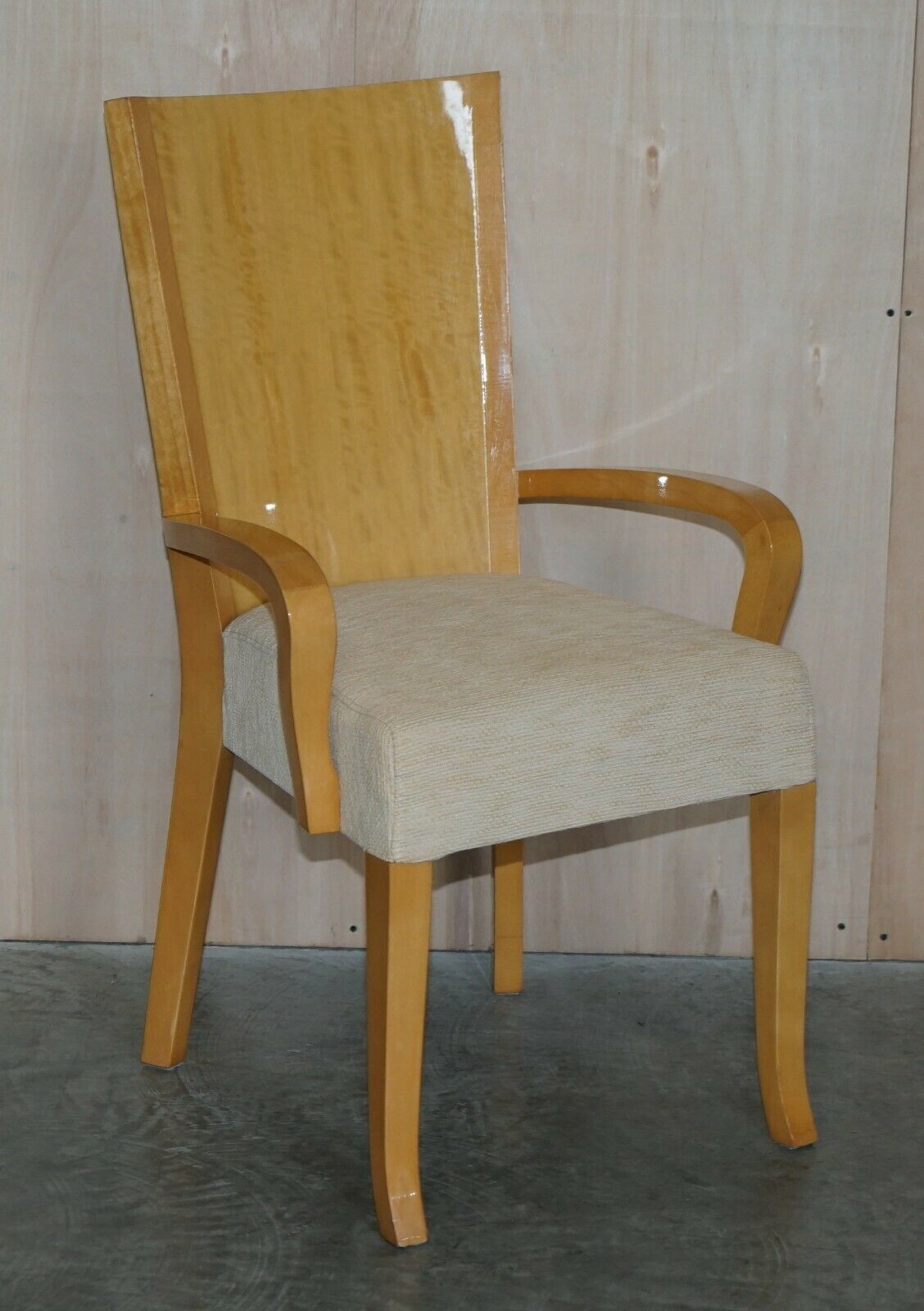X10 Rrp Giorgio Collection Huge Burr Satinwood Dining Chairs Part Suite photo for sale