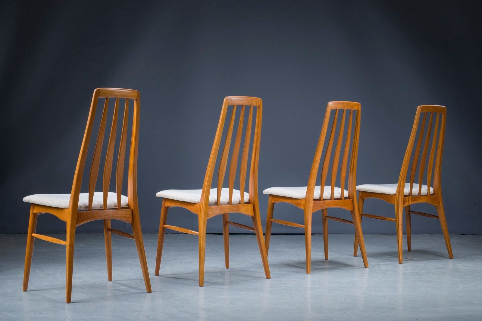 Furniture Mid Century Eva Dining Chairs By Niels Koeefoed For Koefoed Hornslet, 1960s, Set Of 4 photo