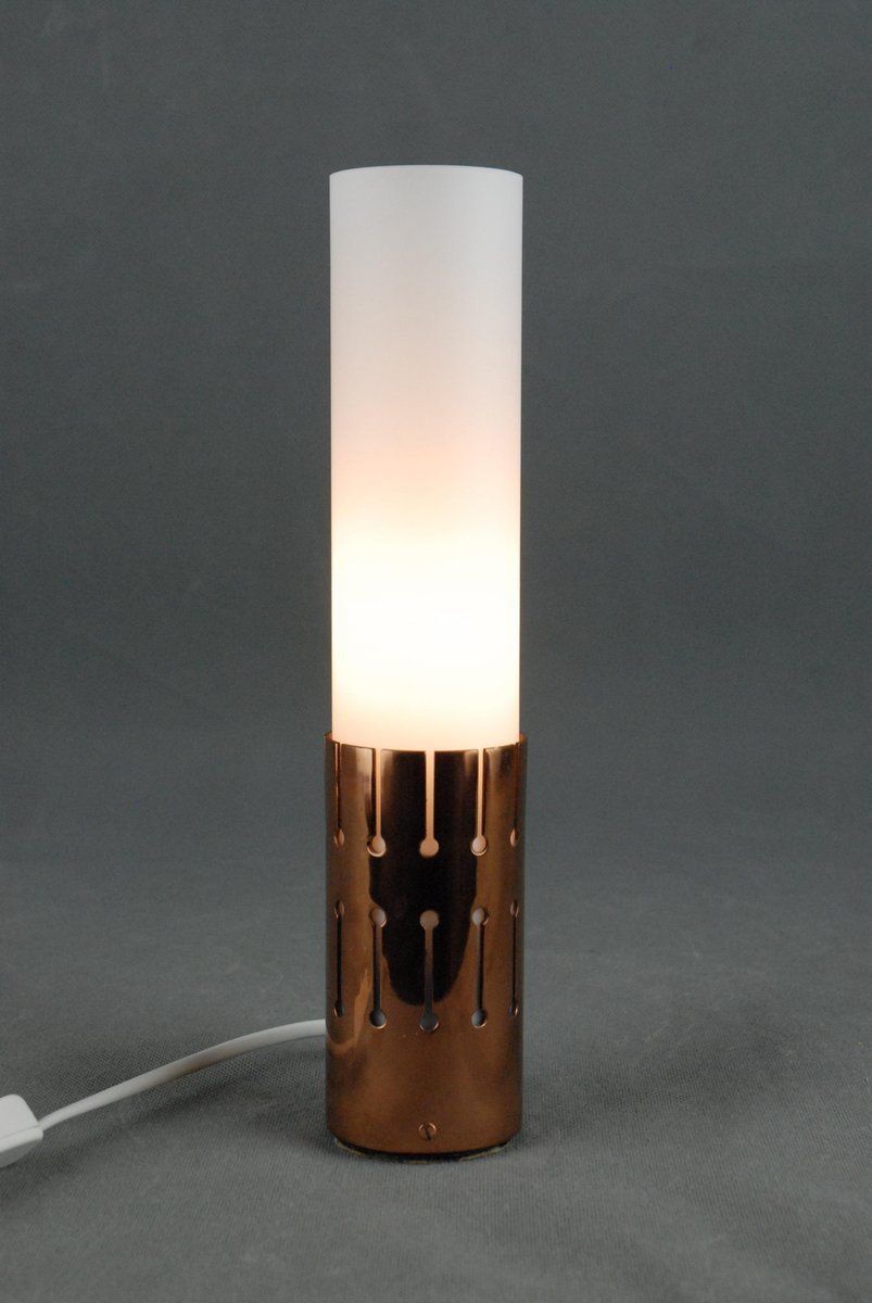Copper And Glass Table Lamp For Asea Belysning Sweden photo vinterior