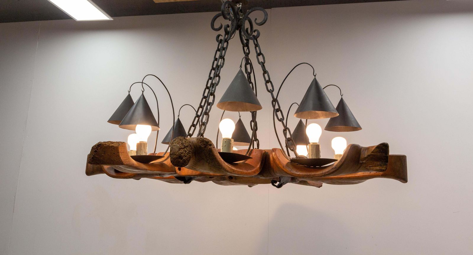 Lustre français mid-century à quatre jougs, pièce unique photo buy