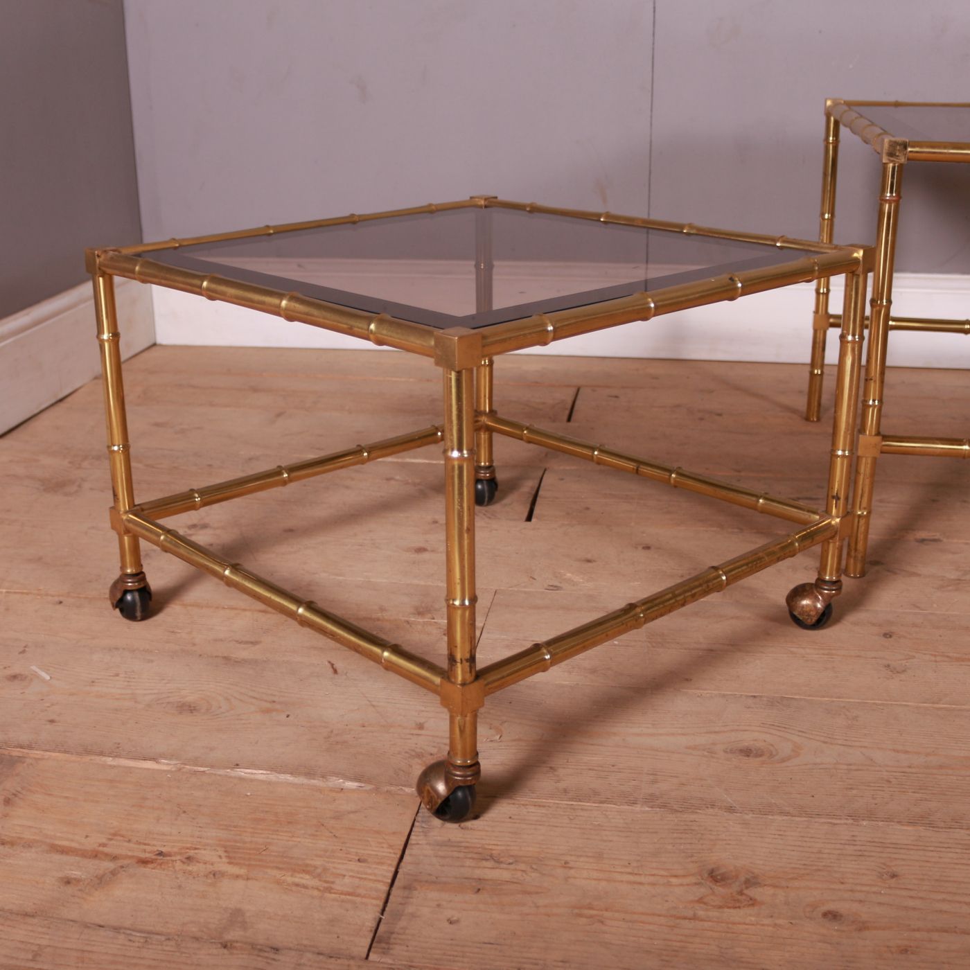 Italian Brass And Glass Tables photo 2220.0