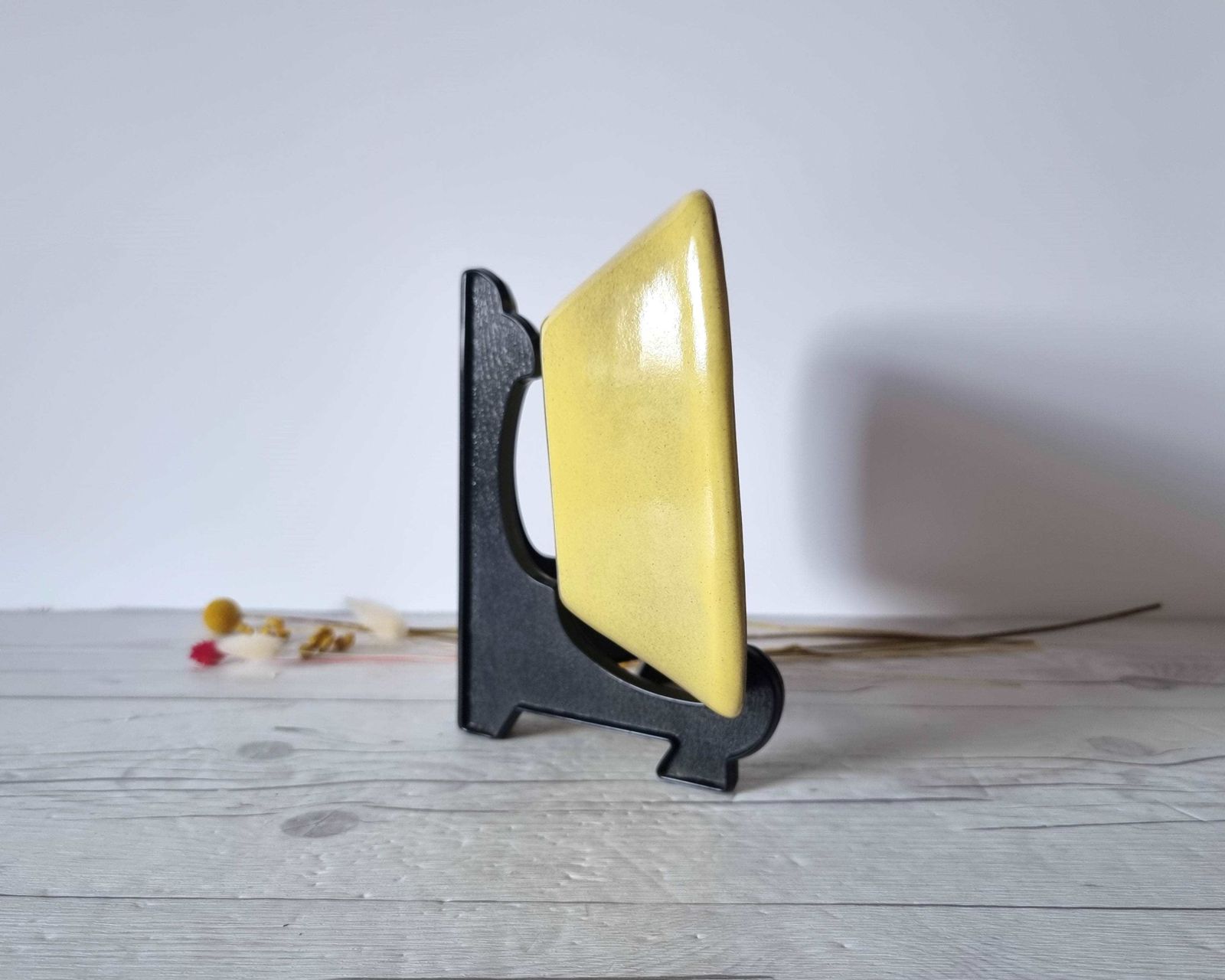 Hjordis Oldfors For Upsala Ekeby, 1958 61 City Series, Modernist Bauhaus Geometric Décor Dish photo vinterior