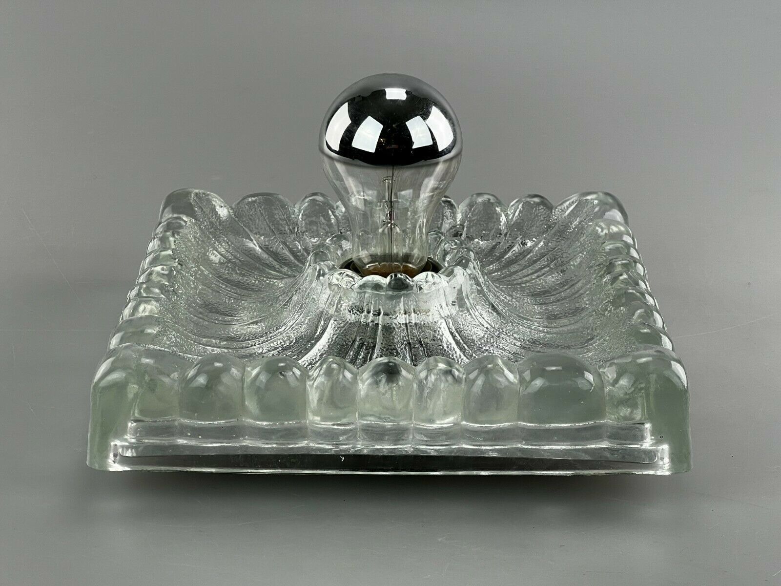 60s 70s Lamp Light Wall Lamp Wall Lamp Ice Glass Space Age Design 60s